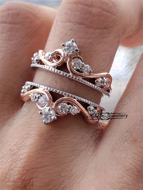 sterling silver ring guard|14k gold ring guards.